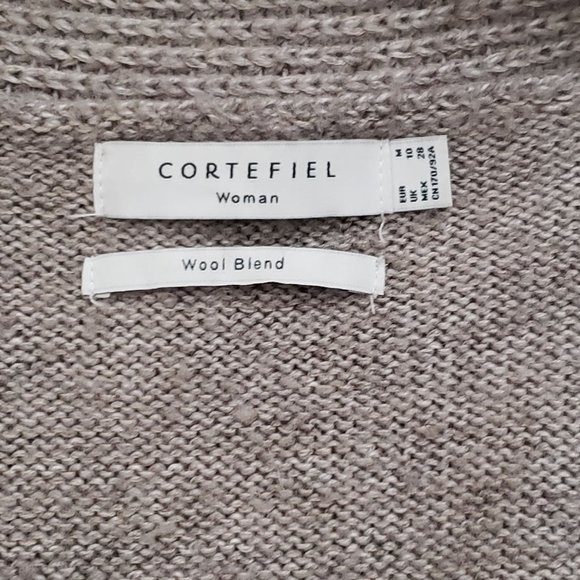 Cortefiel Women Wool Blend Knitted Cardigan Tan Brown Size Medium EUR - Picture 6 of 10
